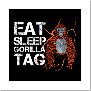 Gorilla Tag EAT SLEEP GORILLA TAG VR Gamer Merch Posters and Art